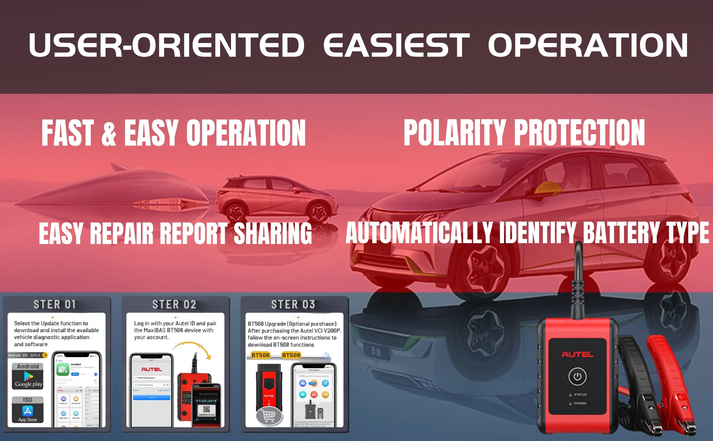 Autel MaxiBAS BT506 Battery Tester Electrical System Analysis Tool - Image 6