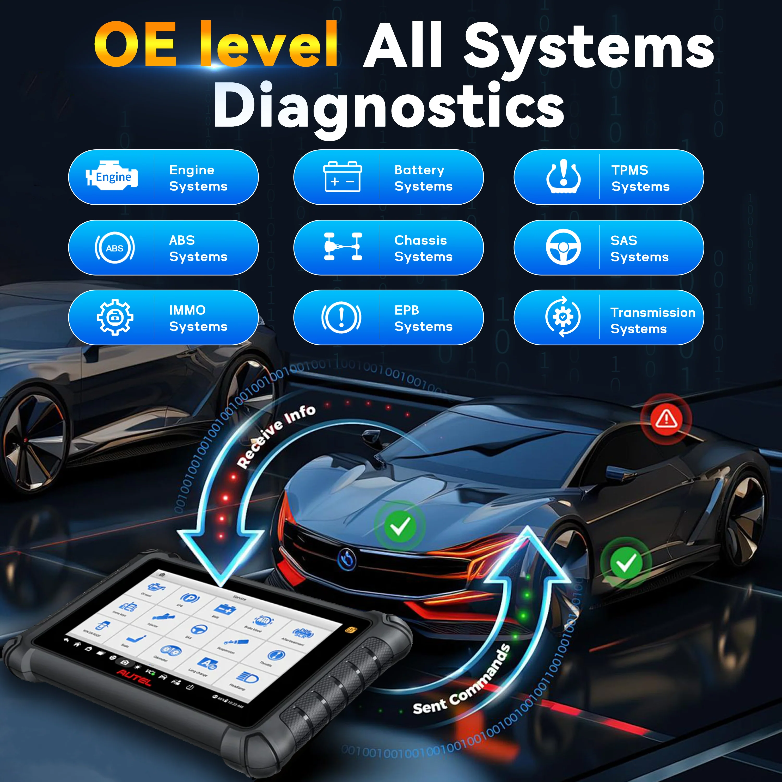 Autel MaxiCheck MX900 OBD2 All System Diagnostic Scanner(US Ver)   New Arrival Model – 5-Year Update Version Now Available (Save $386) - Image 6