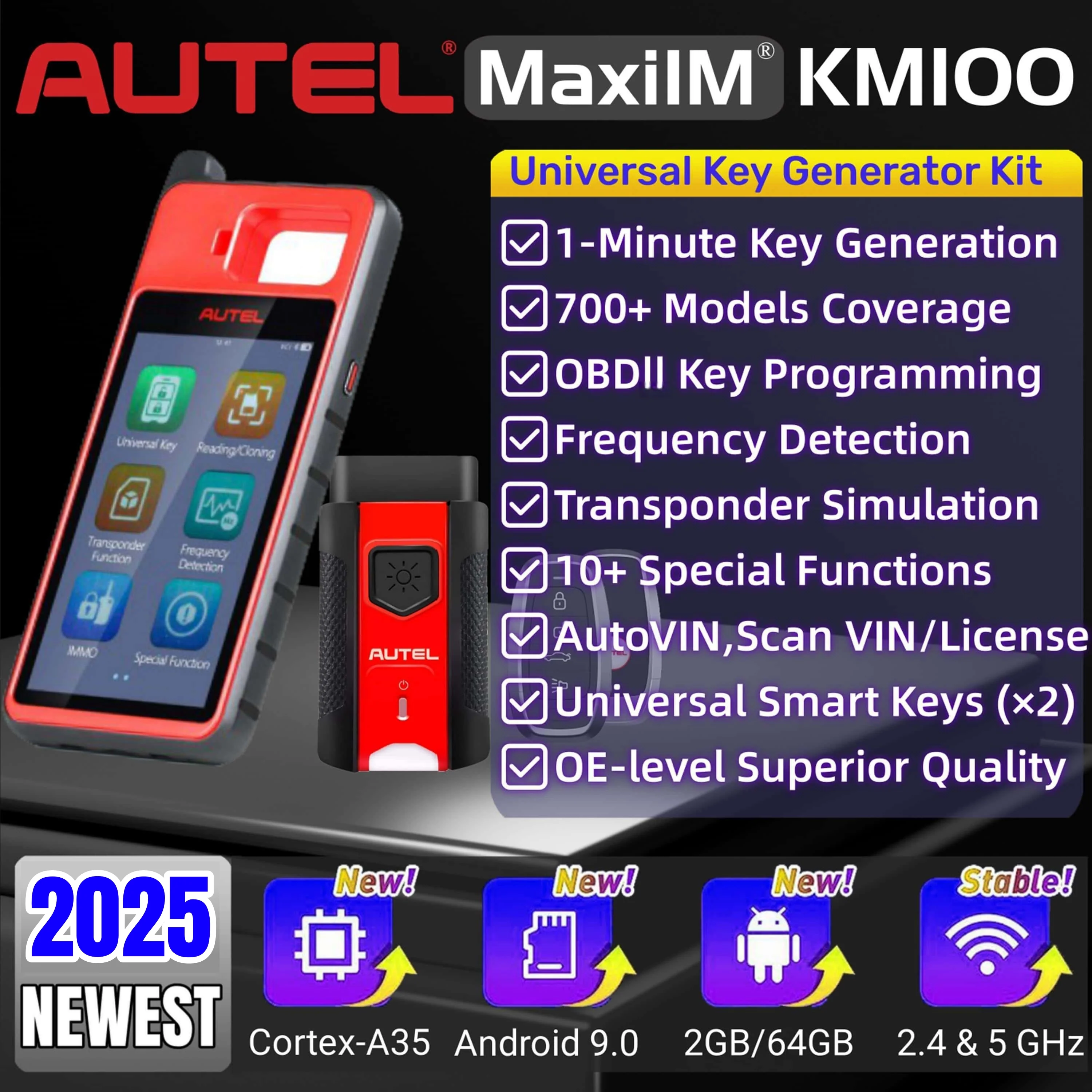 Autel MaxiIM KM100 IMMO & Key Fob Programming Tool(US Version) - Image 4