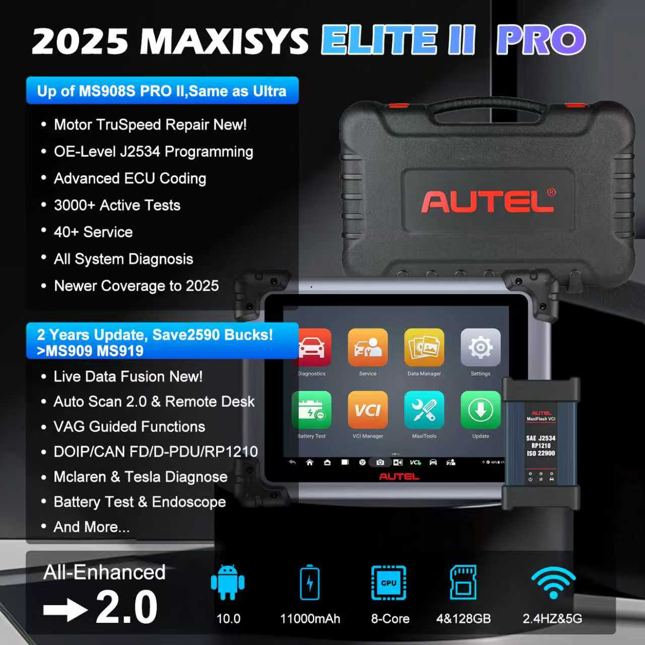 Autel MaxiSYS Elite II PRO- 2-year free software updates - Image 3