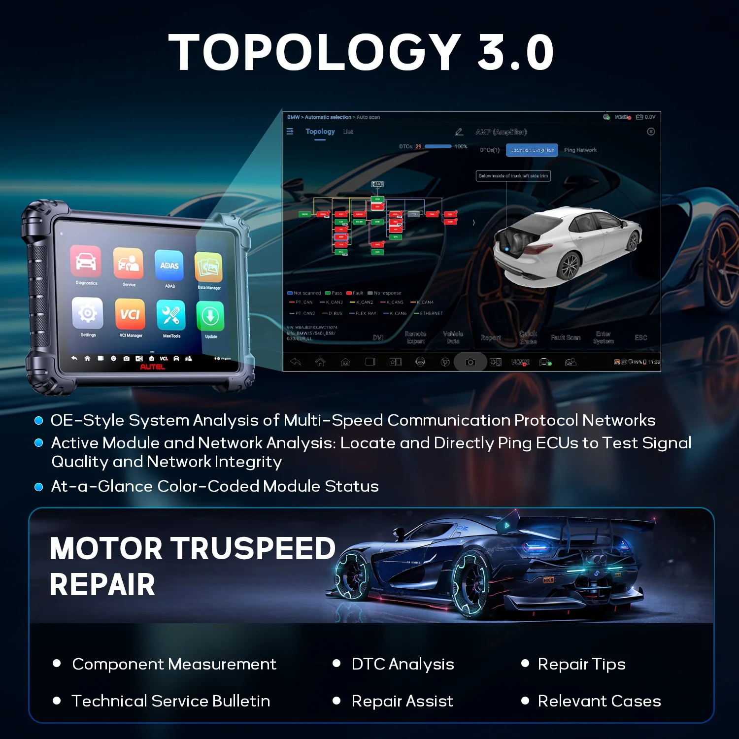 Autel MaxiSYS MS909 S2 – Advanced Diagnostic Tablet with ECU Coding, Topology Mapping & Intelligent Diagnostics - Image 4