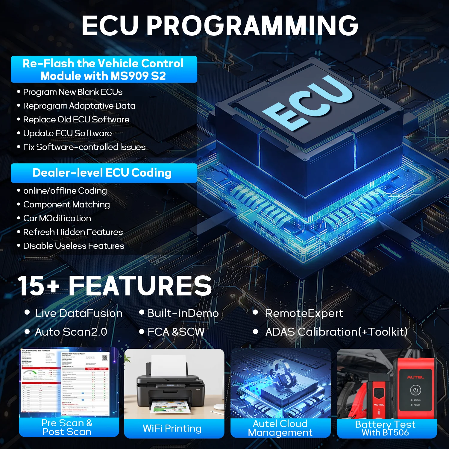 Autel MaxiSYS MS909 S2 – Advanced Diagnostic Tablet with ECU Coding, Topology Mapping & Intelligent Diagnostics - Image 7