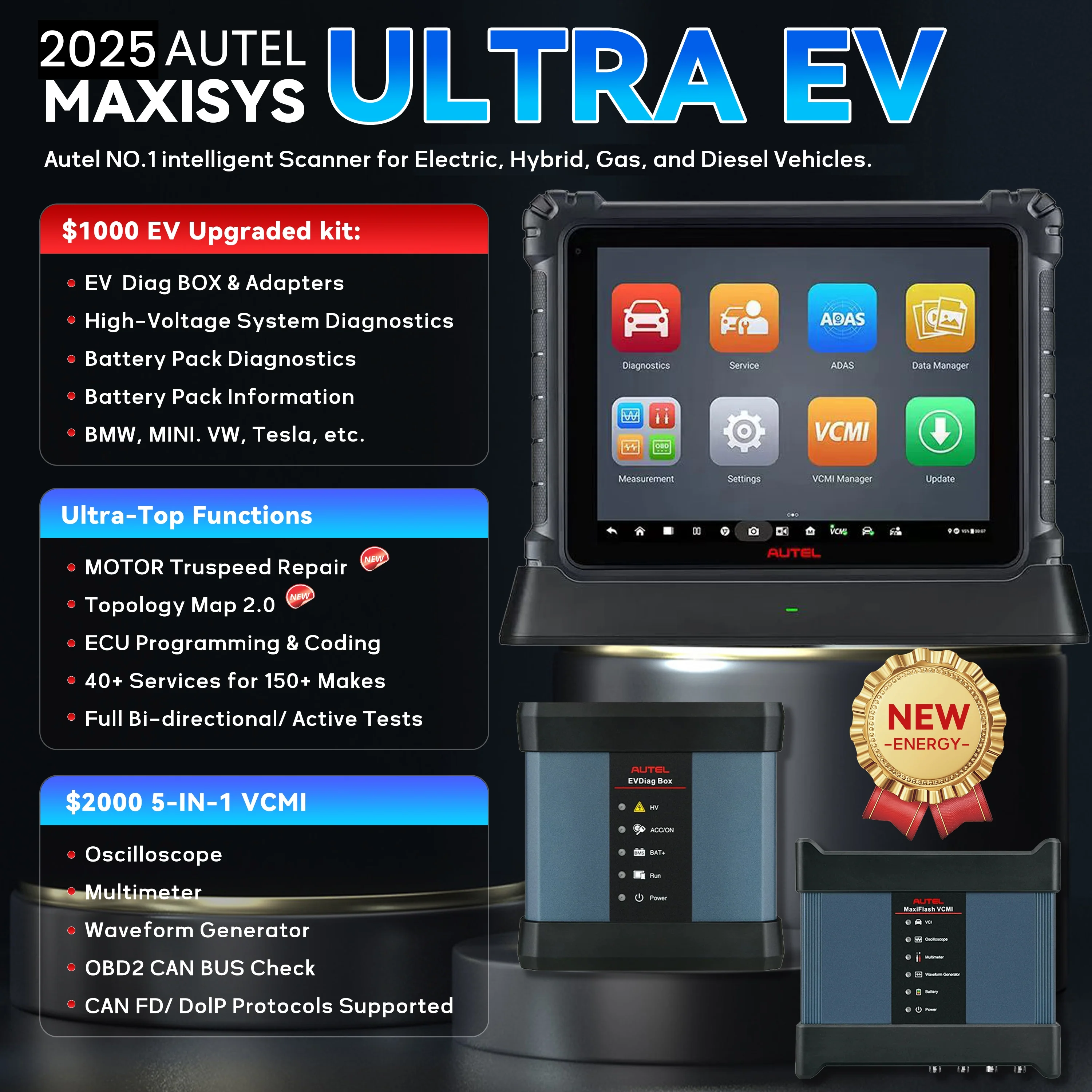 Autel MaxiSys Ultra EV High-Voltage System Diagnostic Scanner  | US Version with Local Warranty &  Support - Image 3