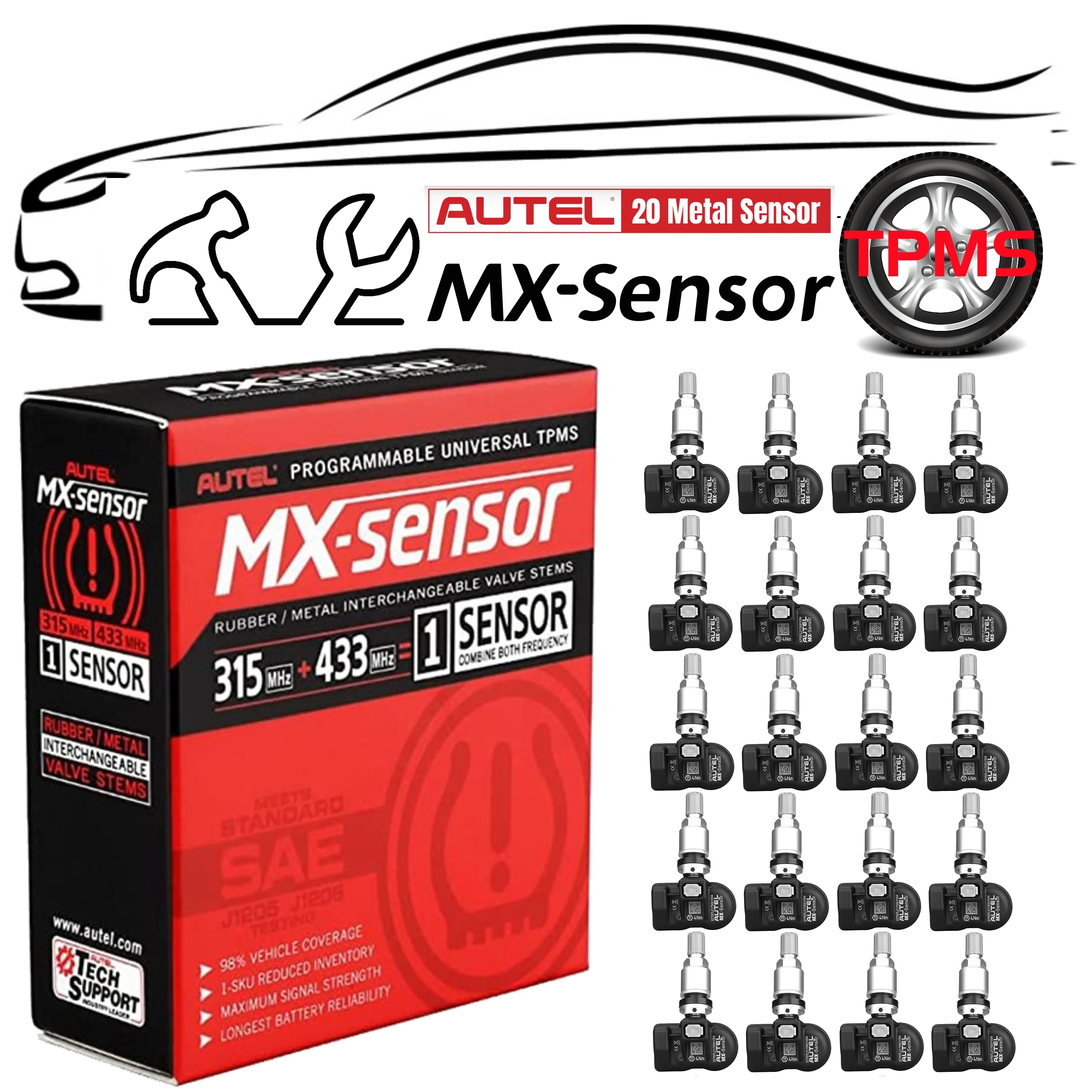 Autel MaxiTPMS Metal TPMS Sensors (315MHz&433MHz) - Image 12
