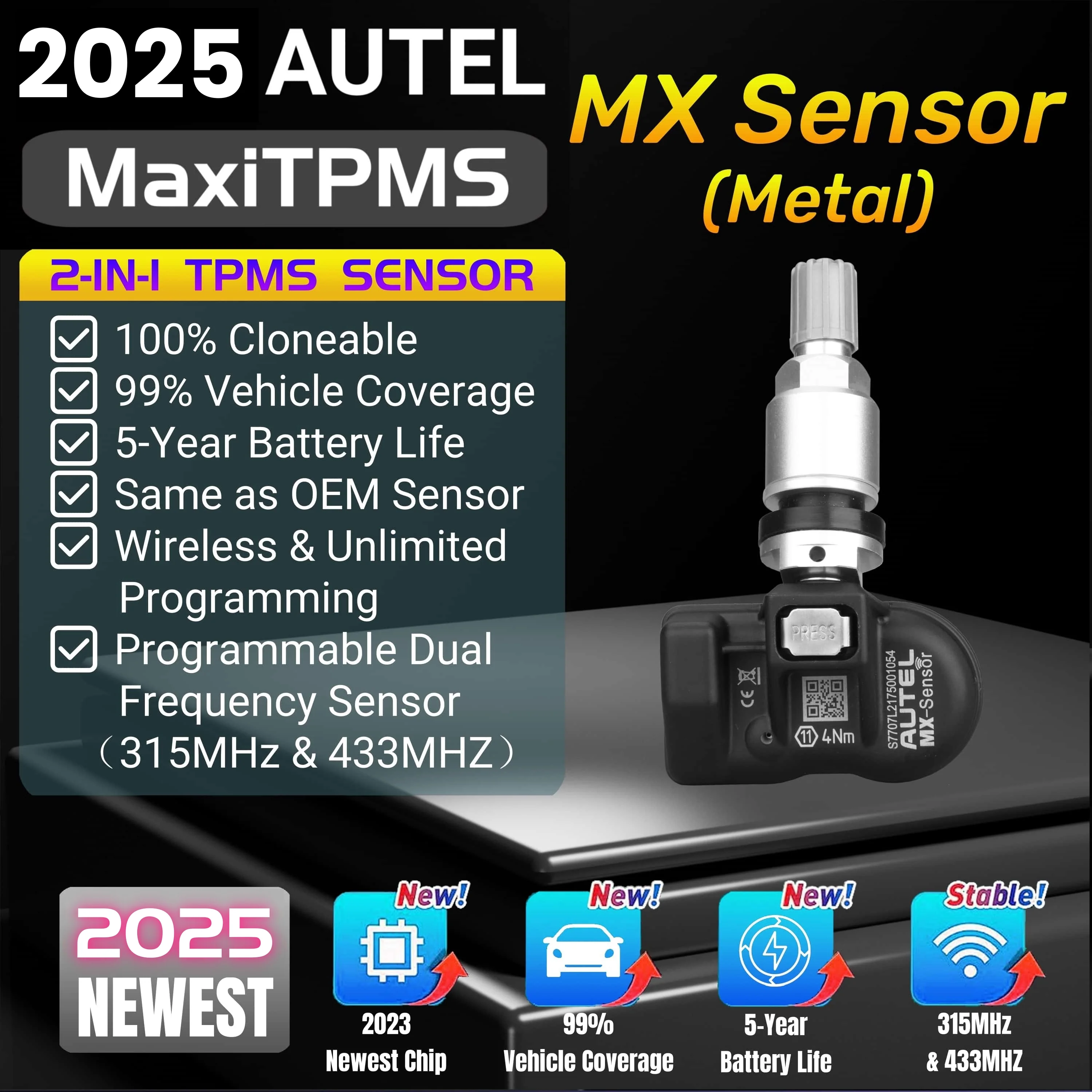 Autel MaxiTPMS Metal TPMS Sensors (315MHz&433MHz) - Image 4