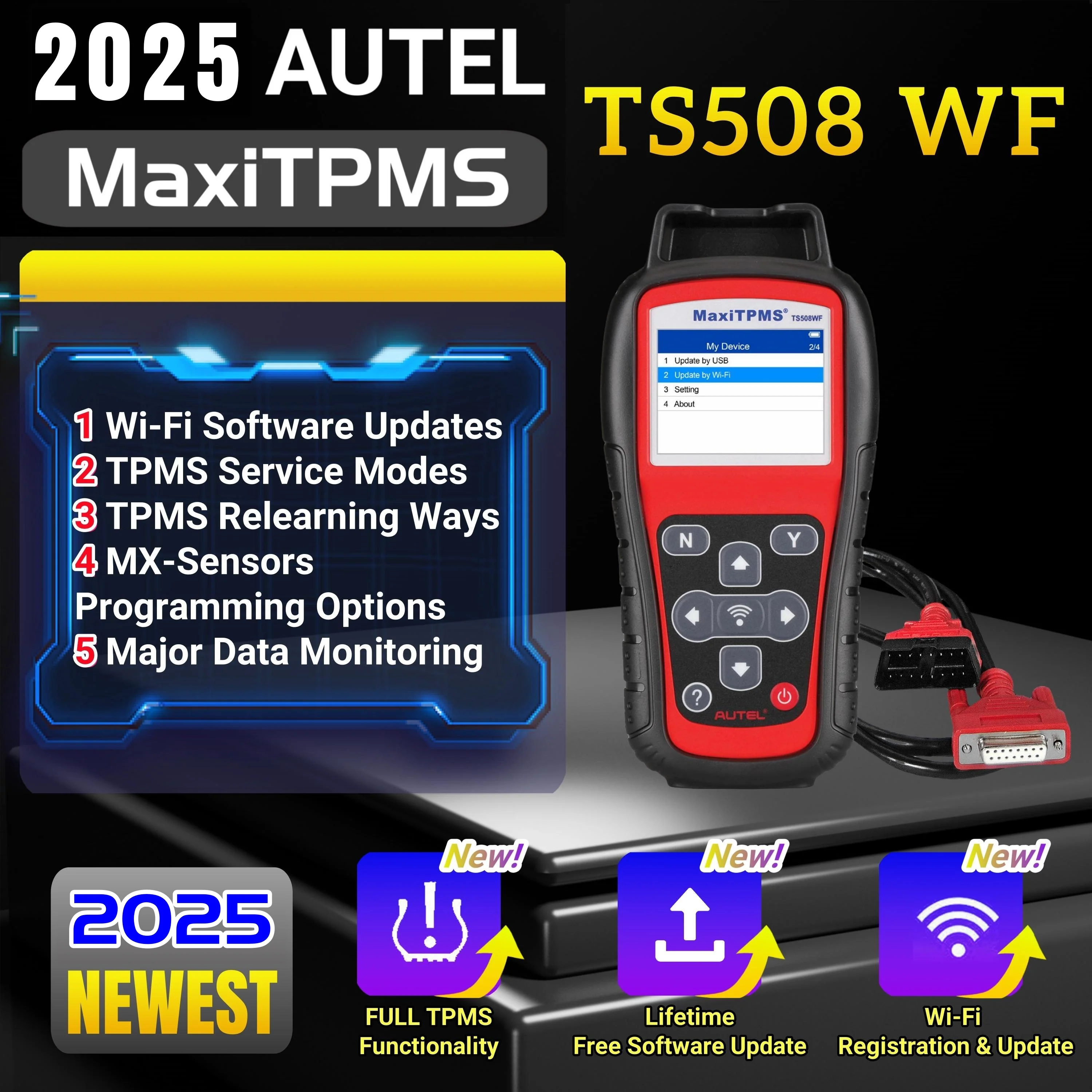 Autel MaxiTPMS TS508WF TPMS Programming Tool - Image 4