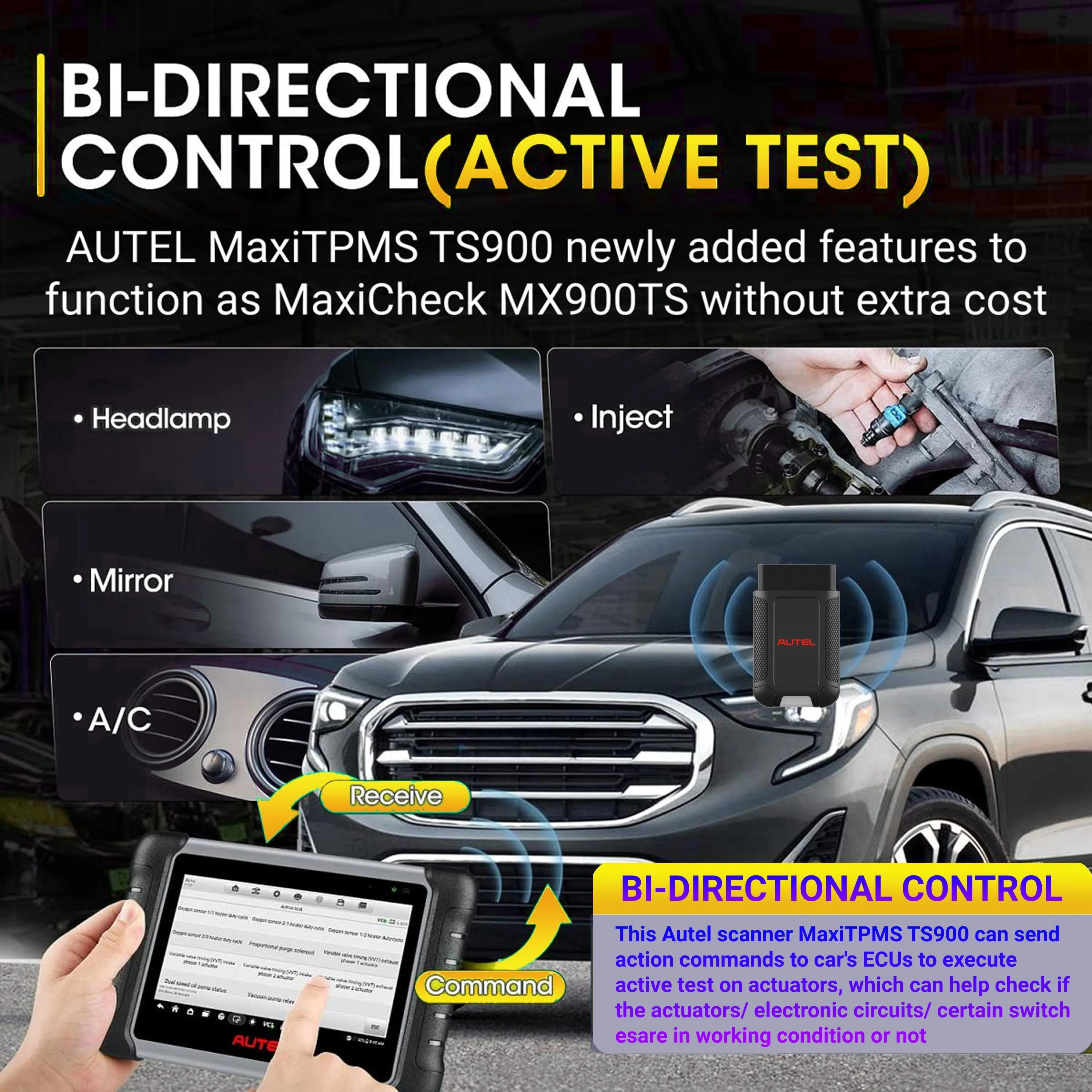 Autel MaxiTPMS TS900, same as MK900TS-BT, MK900TS, upgraded version of the TS608, MK900BT, MK900  | US Version with Local Warranty &  Support - Image 8